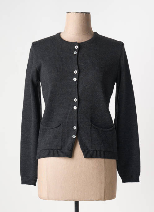 Gilet manches longues gris DUGER pour femme