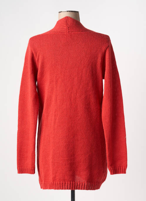 Gilet manches longues orange DUGER pour femme