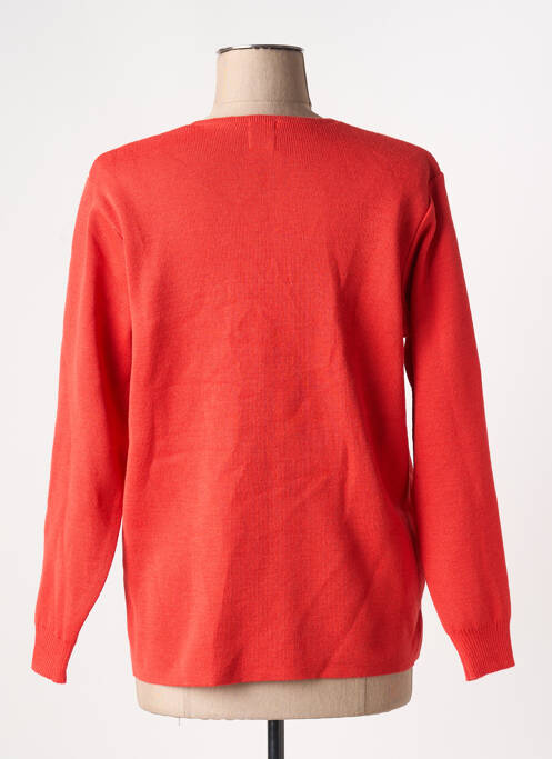 Gilet manches longues orange DUGER pour femme