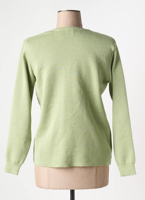 Gilet manches longues vert DUGER pour femme