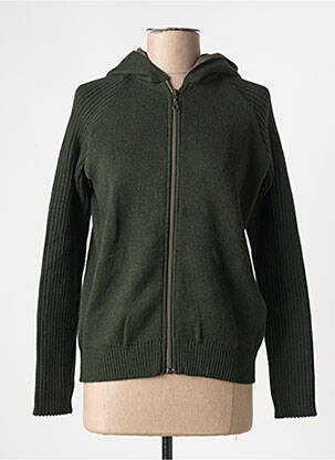 Gilet manches longues manches longues vert DUGER femme