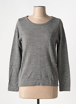 Pull coupe cintrée manches longues gris DUGER femme