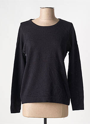 Pull coupe cintrée manches longues noir DUGER femme