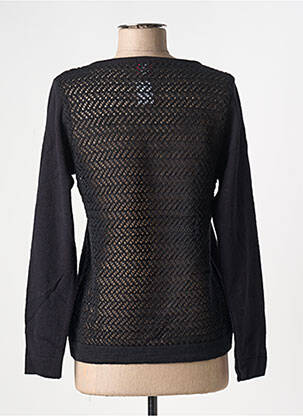 Pull coupe cintrée manches longues noir DUGER femme