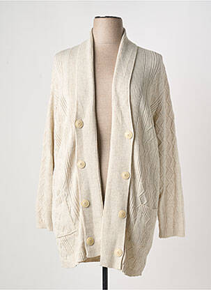 Gilet manches longues beige DUGER pour femme