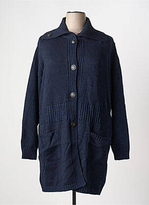 Gilet manches longues bleu DUGER pour femme