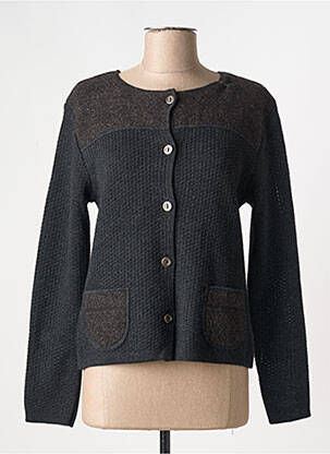 Gilet manches longues marron DUGER pour femme