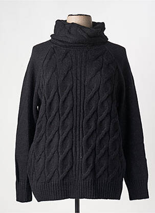 Pull col roulé noir DUGER pour femme