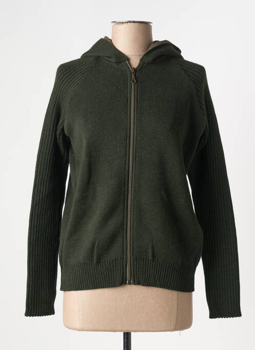 Gilet manches longues manches longues vert DUGER femme