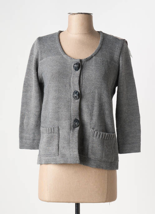 Gilet manches longues manches 3/4 gris DUGER femme