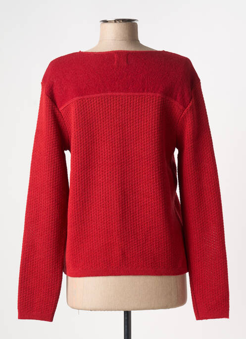 Gilet manches longues fermeture boutonnée sur le devant rouge DUGER femme
