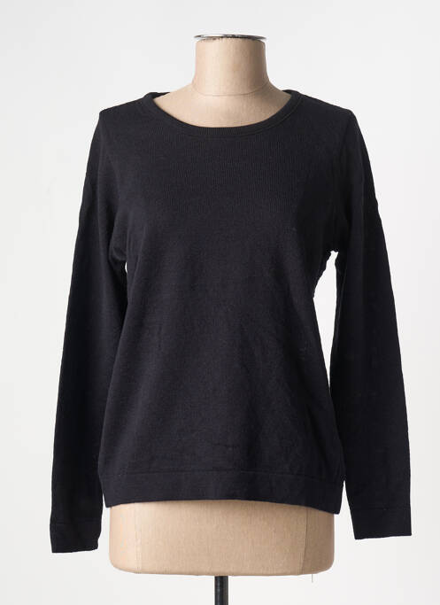 Pull coupe cintrée manches longues noir DUGER femme