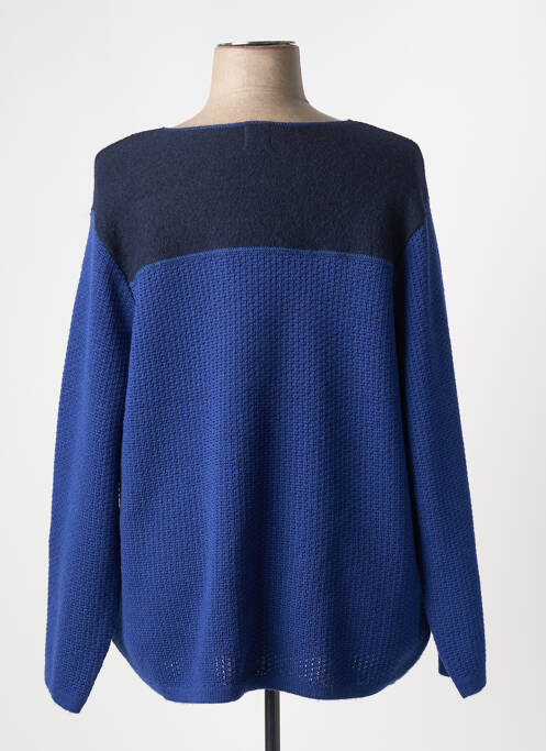 Gilet manches longues fermeture boutonnée sur le devant bleu DUGER femme