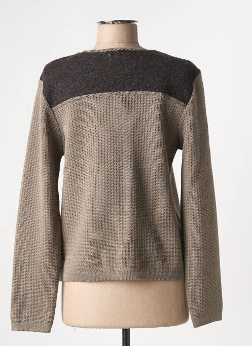 Gilet manches longues beige DUGER femme