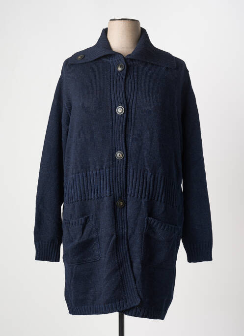 Gilet manches longues bleu DUGER pour femme