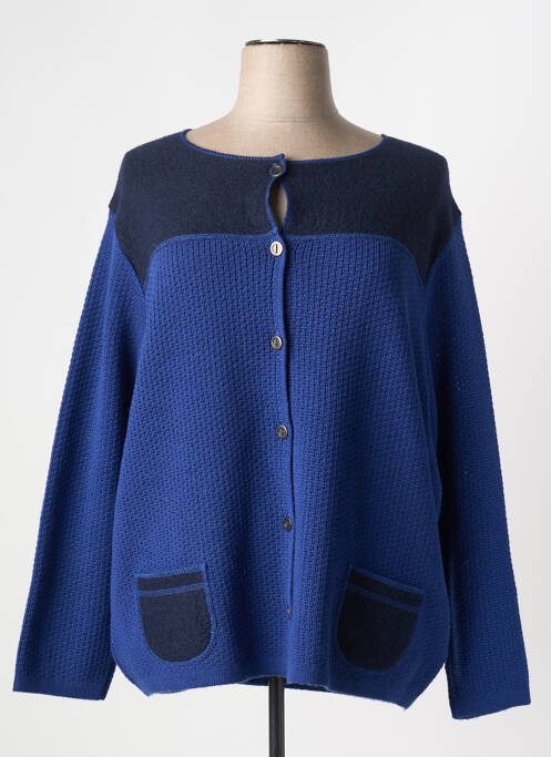 Gilet manches longues bleu DUGER pour femme