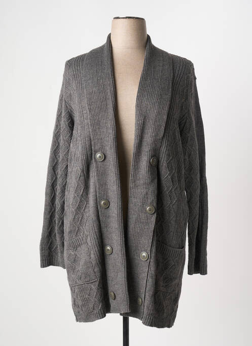 Gilet manches longues gris DUGER pour femme