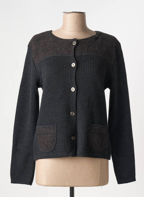 Gilet manches longues marron DUGER pour femme