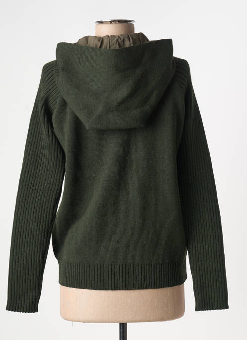 Gilet manches longues vert DUGER femme