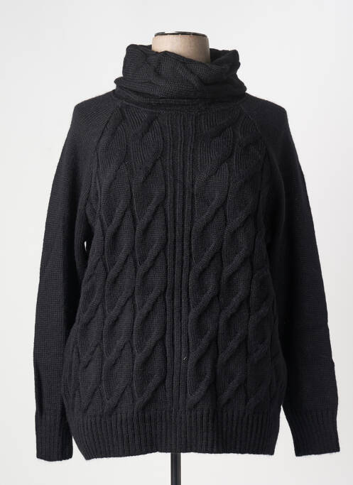 Pull col roulé noir DUGER pour femme