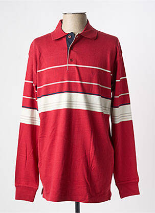 Polo manches longues manches longues rouge ALLONA homme