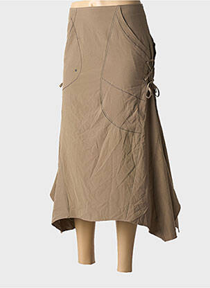 Jupe mi-longue coupe évasée beige FRANSTYLE femme
