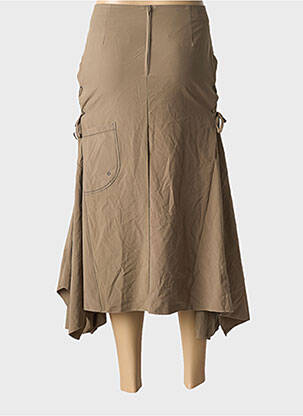 Jupe mi-longue coupe évasée beige FRANSTYLE femme