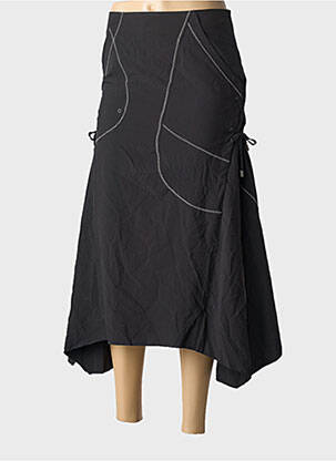 Jupe mi-longue coupe évasée noir FRANSTYLE femme