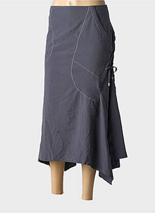 Jupe mi-longue coupe évasée gris FRANSTYLE femme