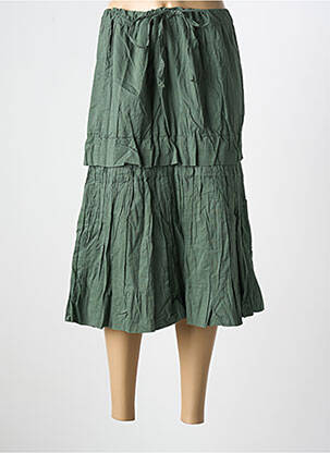 Jupe mi-longue coupe évasée vert VUE SUR MER femme