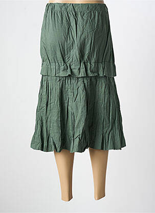 Jupe mi-longue coupe évasée vert VUE SUR MER femme