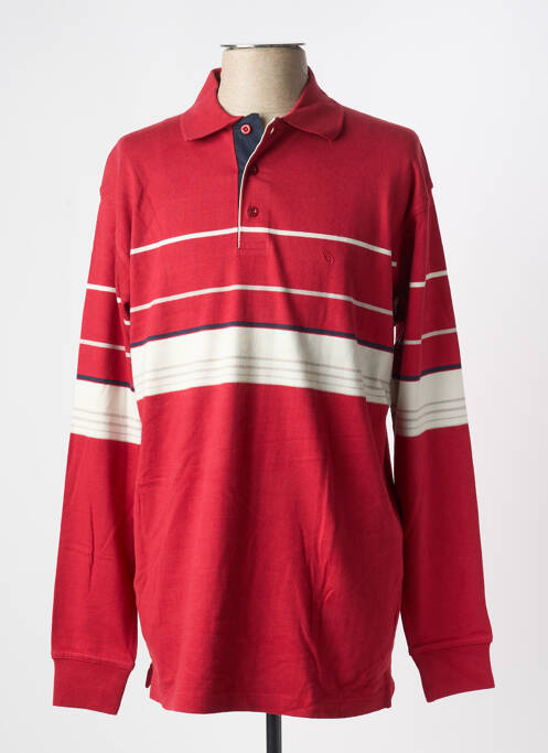 Polo manches longues manches longues rouge ALLONA homme