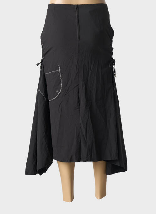 Jupe mi-longue coupe évasée noir FRANSTYLE femme