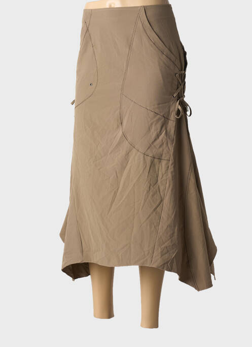 Jupe mi-longue beige FRANSTYLE pour femme