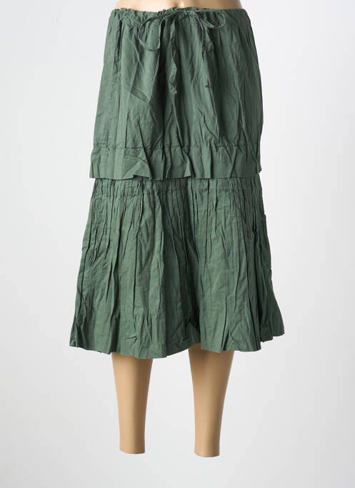 Jupe mi-longue vert VUE SUR MER pour femme