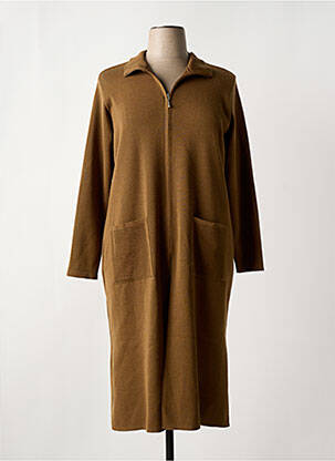 Gilet manches longues stretch marron DUGER femme