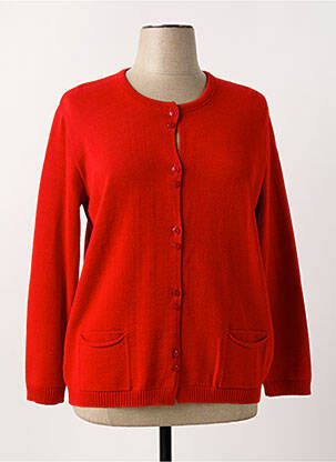 Gilet manches longues stretch rouge DUGER femme