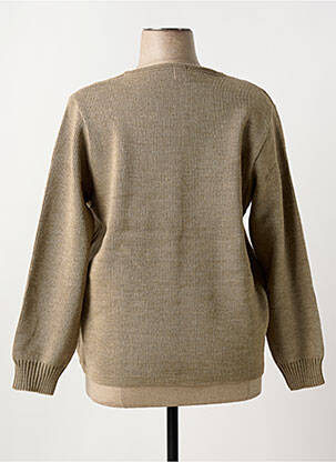 Gilet manches longues stretch marron DUGER femme