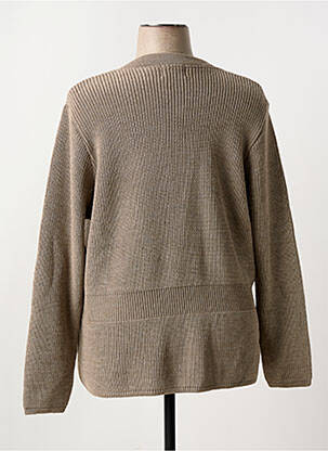 Gilet manches longues stretch marron DUGER femme