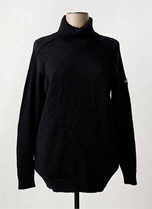 Pull col roulé stretch manches longues noir DUGER femme