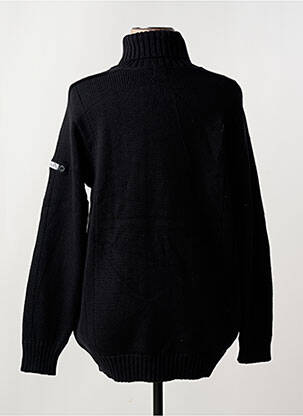 Pull col roulé stretch manches longues noir DUGER femme