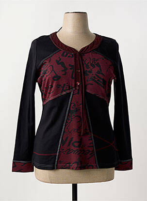 T-shirt manches longues manches longues rouge QUATRE VINGT JOURS femme