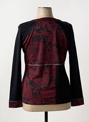 T-shirt manches longues manches longues rouge QUATRE VINGT JOURS femme
