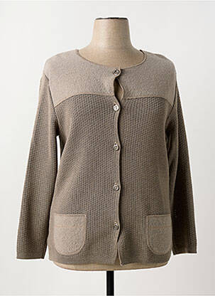 Gilet manches longues marron DUGER femme