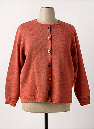 Gilet manches longues orange DUGER pour femme