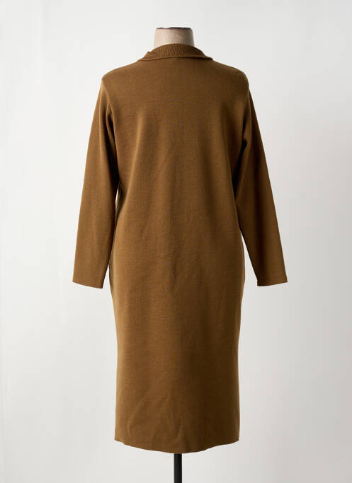 Gilet manches longues stretch marron DUGER femme