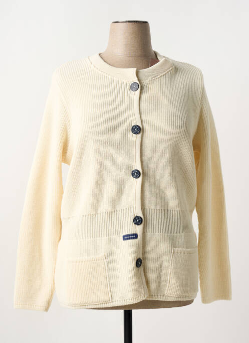 Gilet manches longues stretch beige DUGER femme