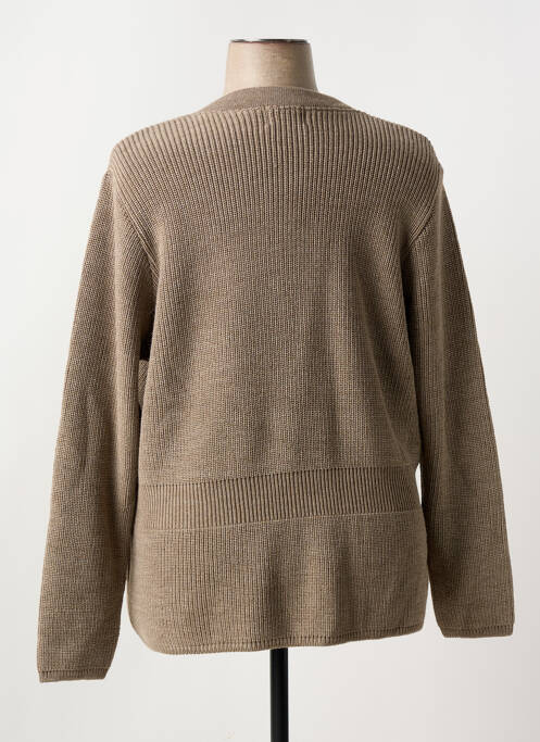 Gilet manches longues stretch marron DUGER femme