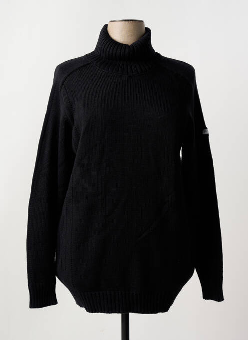 Pull col roulé stretch manches longues noir DUGER femme