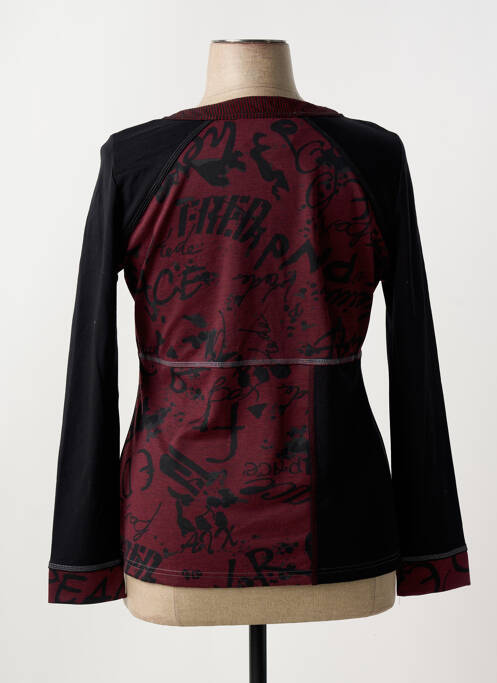T-shirt manches longues manches longues rouge QUATRE VINGT JOURS femme